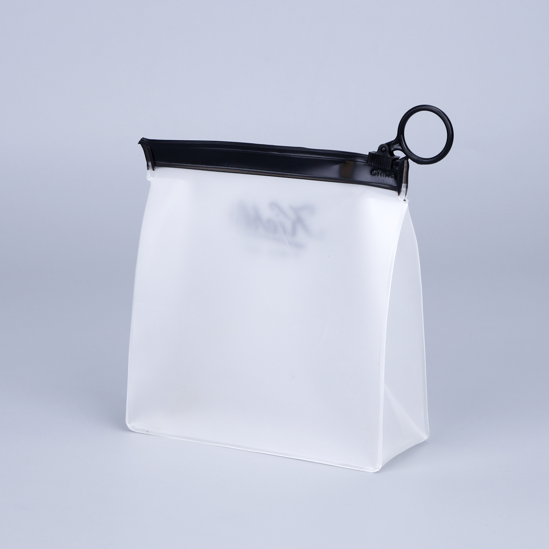 热压pvc透明拉链袋软胶化妆品自立袋防水化妆品小样收纳包装袋