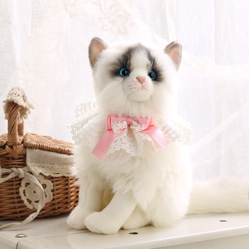 可爱仿真萌女神喵布偶猫咪公仔安抚毛绒玩具玩偶娃娃生日礼物女