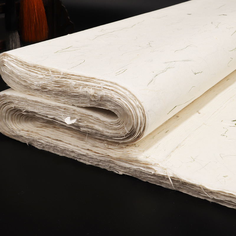 金榜手工云龙宣纸四尺云龙皮纸半生熟清水云龙国画画毛笔书法专用