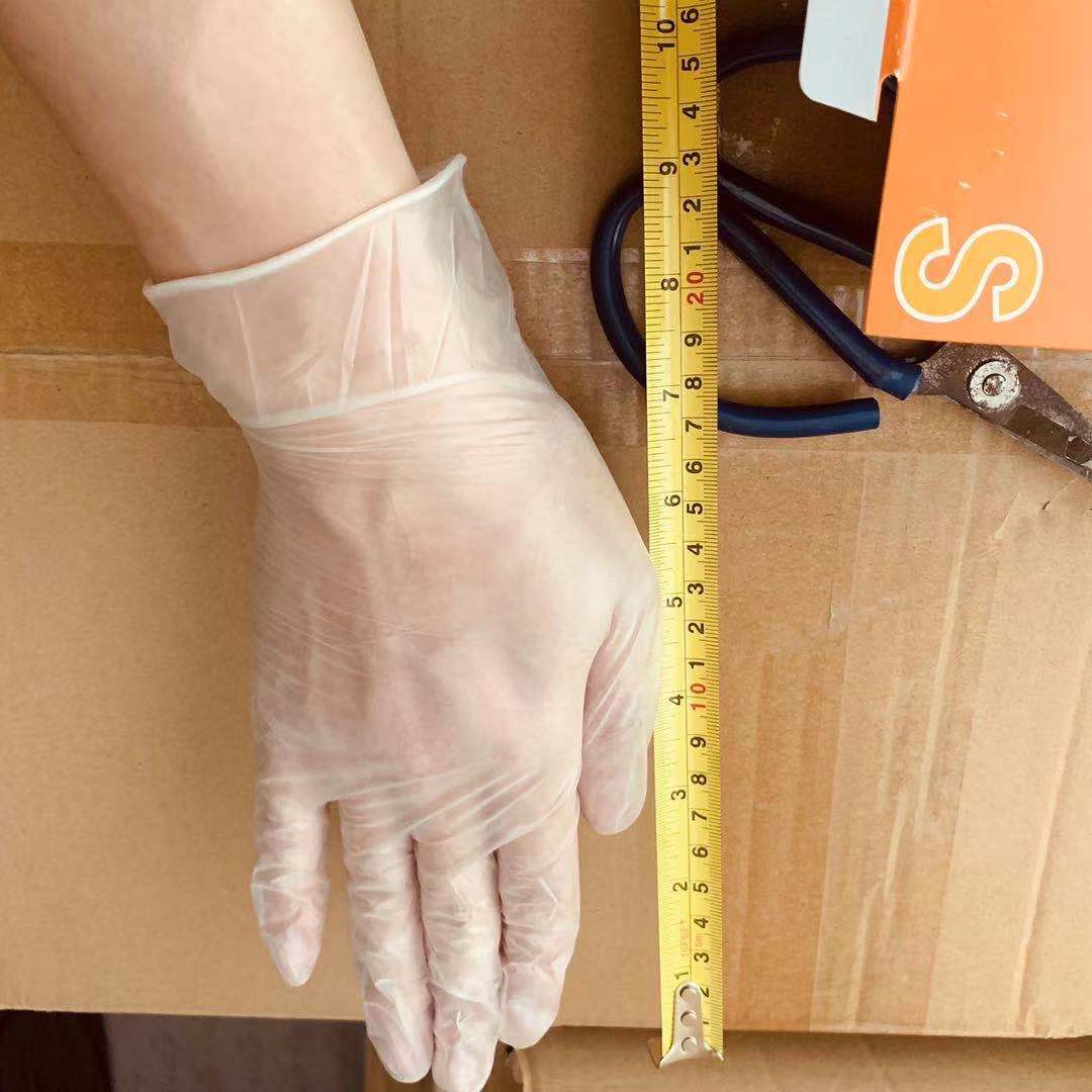 a级一次性pvc手套9寸vinyl手套 一次性无粉透明手套 可出口