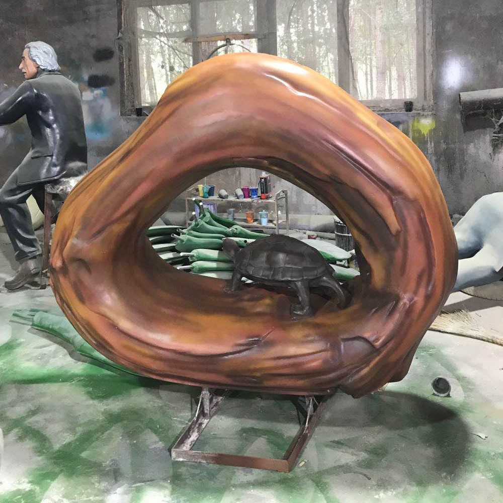 厂家定制 大型艺术 玻璃钢仿木雕塑 主题餐厅酒店室内外景观雕塑