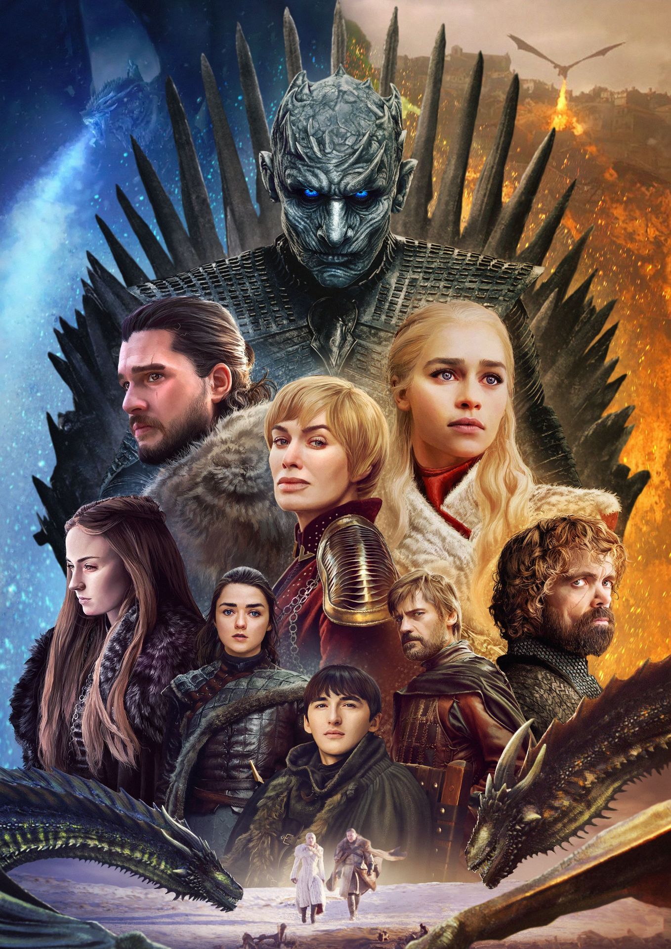 权力游戏冰与火 影视封面人物海报diy钻石画