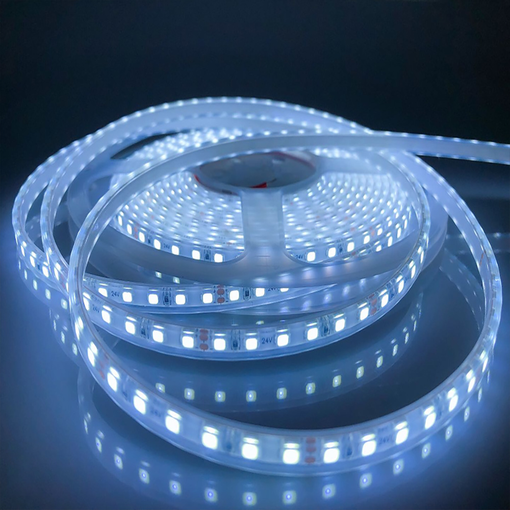 硅胶挤出超窄6mm宽灯带 2835/120灯挤出一体成型灯条 ip68防水灯