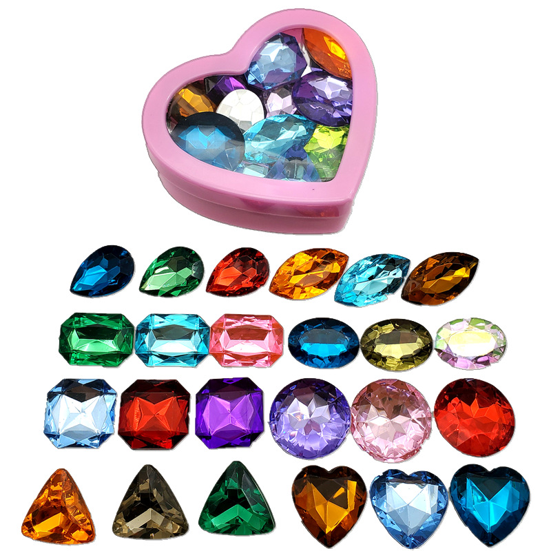 公主宝石玩具钻石水晶儿童益智玩具