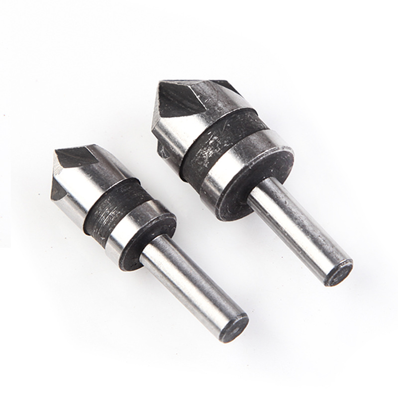 2pc五刃倒角器 碳钢90度圆柄五刃倒角器 倒角刀锪钻木工开孔器