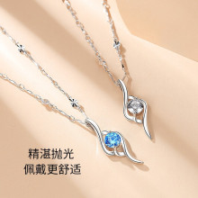 丘比特之箭项链女999纯银锁骨链吊坠简约个性气质送女友生日礼物