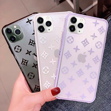 适用苹果iphonex/xr透明保护壳7p/8plus防摔软壳印花lv手机壳定做