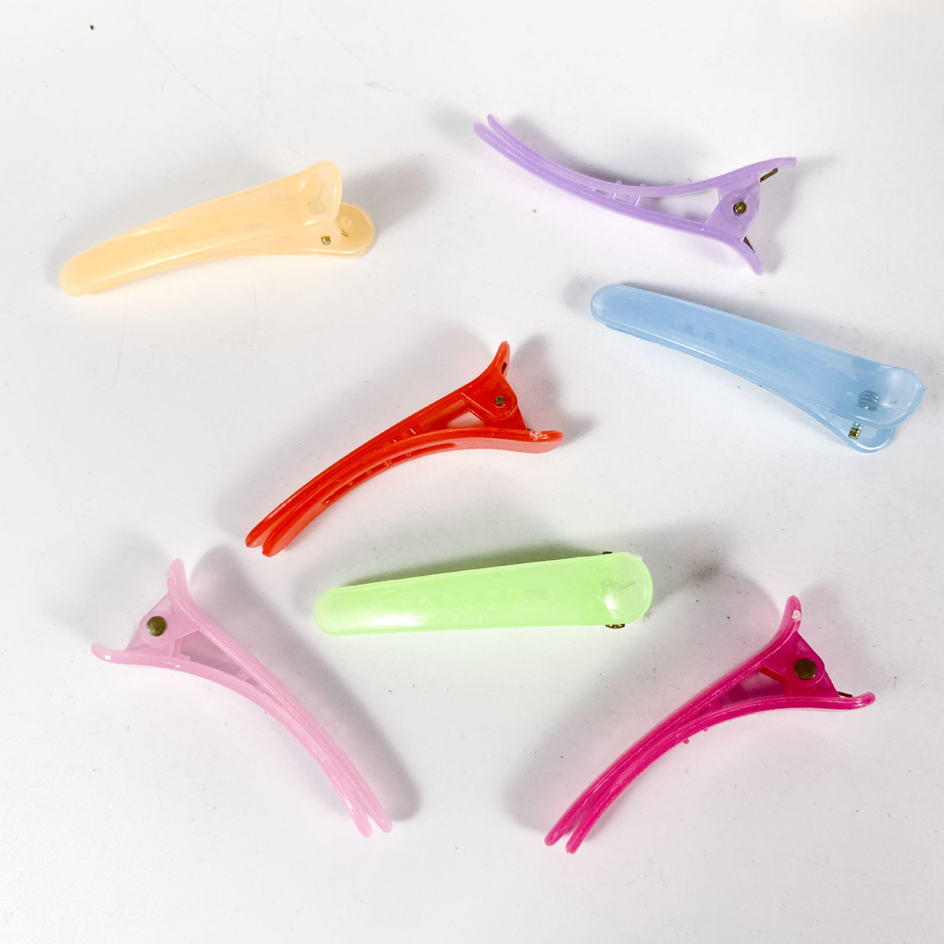 5cm发夹 美发鸭嘴夹 塑料尖嘴夹 糖果色鸭嘴夹