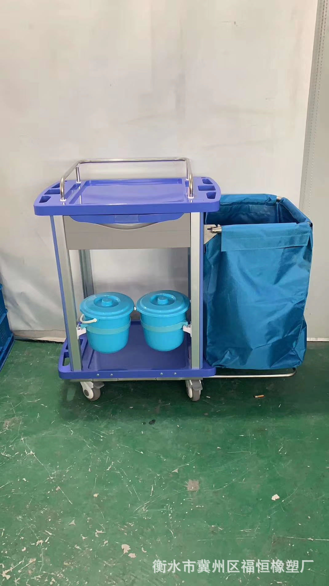 塑钢不锈钢污物车工厂供应 被服置物垃圾手推车棉被推车量大从优