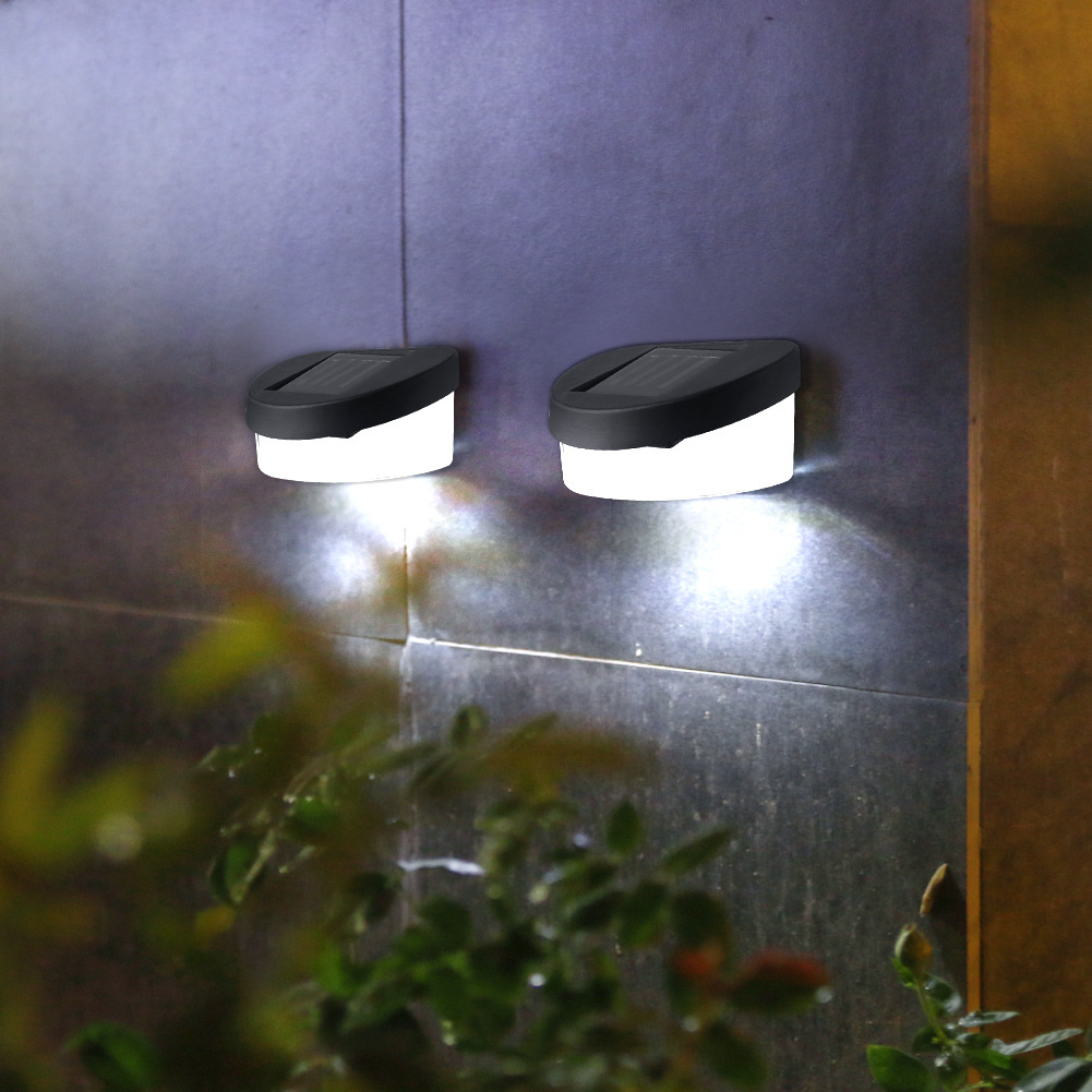 加强太阳能篱笆灯升级款8led太阳能壁灯围墙灯庭院花园别墅小壁灯