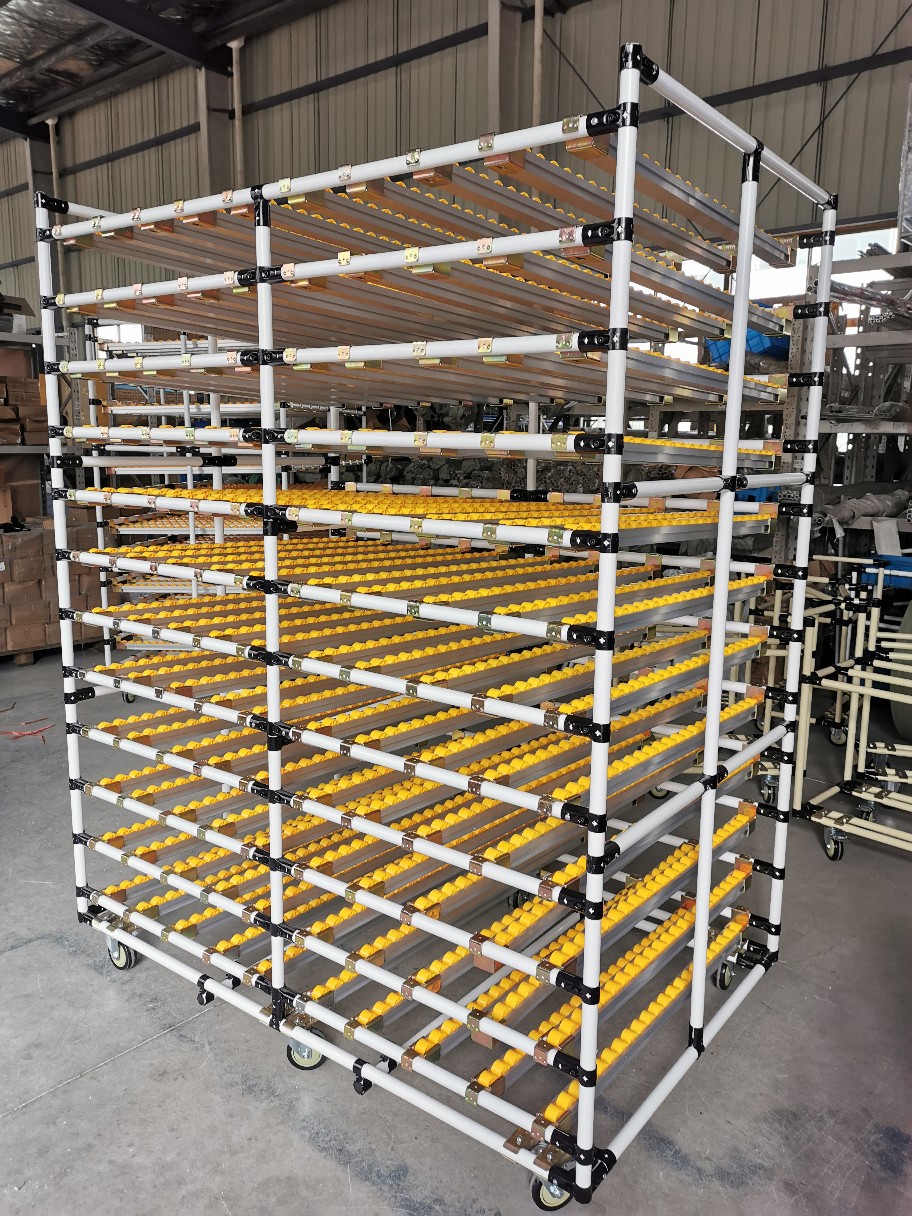 批发厂家流利条货架滑轮货架罗拉条滚轮滑轮多层货架钣金仓储滑动