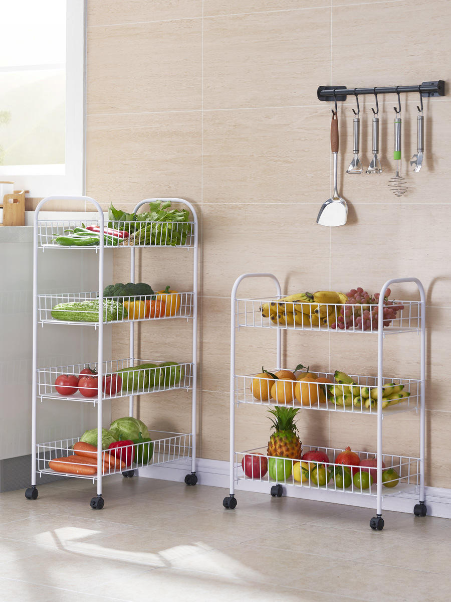 批发2022冬不锈钢货架厨房置物架3层加厚多功能储物架酒店厨具收纳