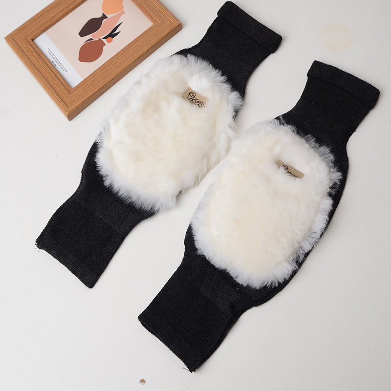 护膝羊皮毛一体