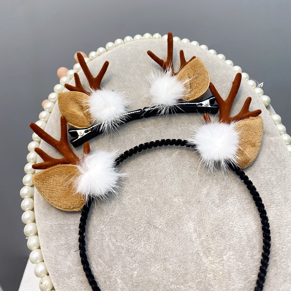 b119-1圣诞节发箍可爱鹿角发卡女网红头箍成人小鹿角圣诞头饰发饰