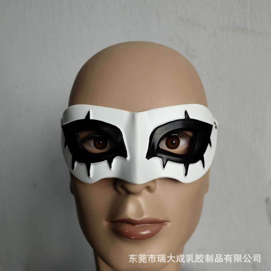 万圣节半脸女神异闻录5面具男主来栖晓抖音面具搞怪面罩眼罩