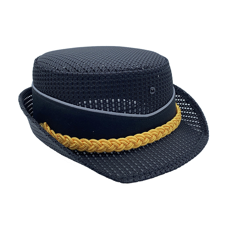 工厂直销女款保安卷檐帽保安卷沿帽 夏季执勤帽 女式网眼大檐帽