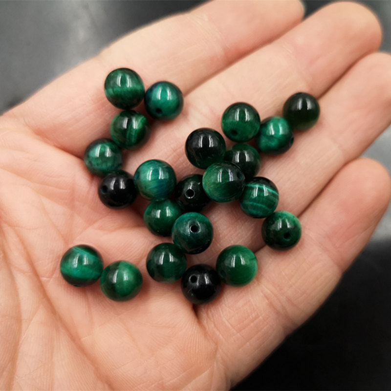 万玉批发 diy饰品配件绿猫眼石圆珠散珠批发 仿孔雀石玉珠子散批