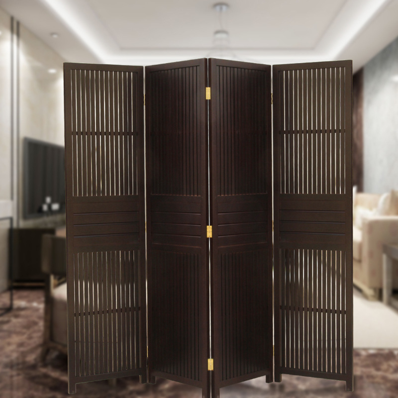 古风木屏风折叠移动屏障客厅遮挡进门玄关中式简易隔断办公室屏风