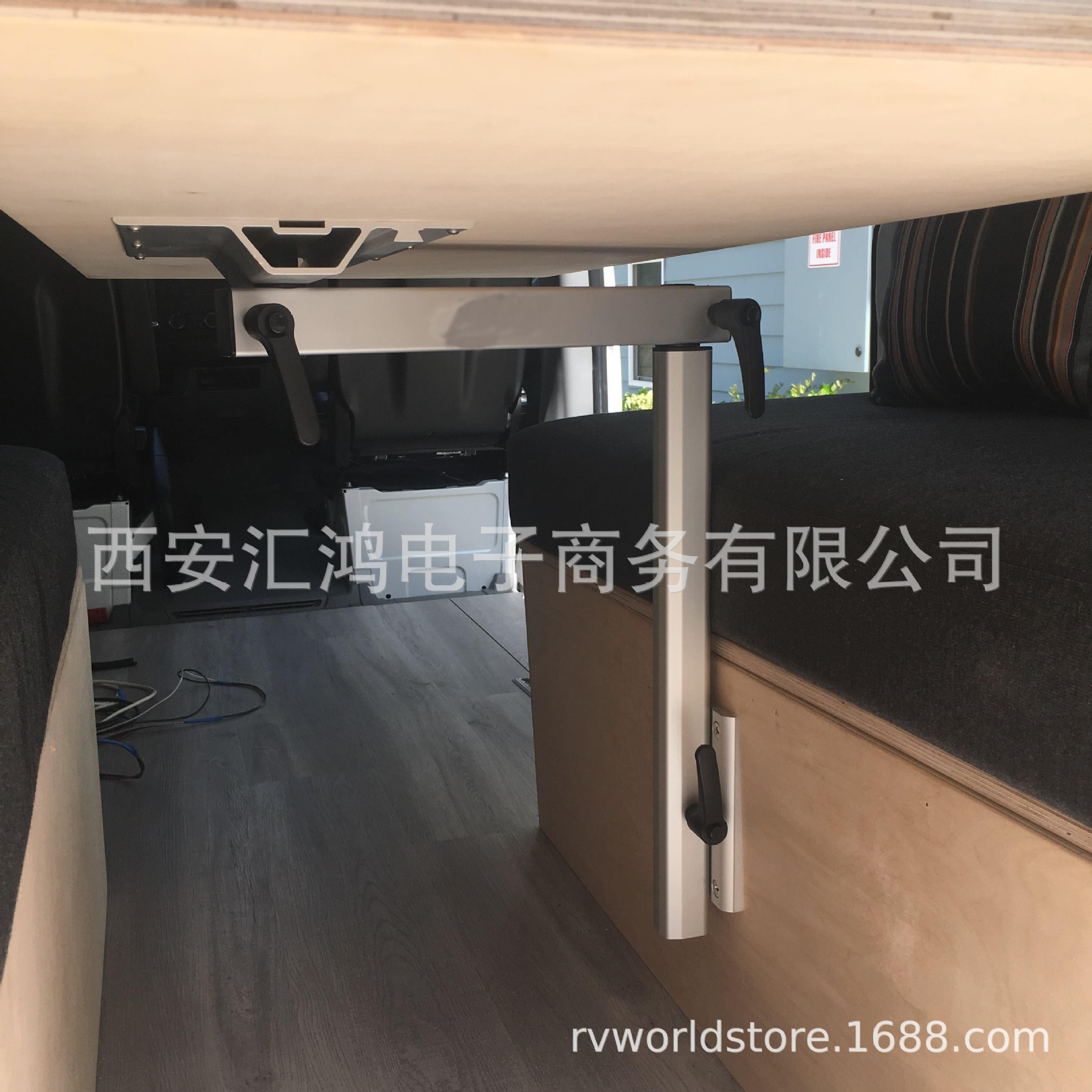 房车改装旋转桌支撑腿可拆卸可旋转铝合金桌腿游艇改装升降桌腿