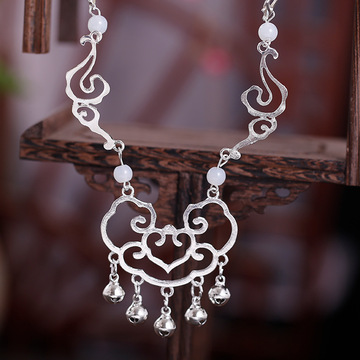 手作璎珞项圈古典仙女汉服项链中式古装秀禾服颈链马面大袖衫配饰