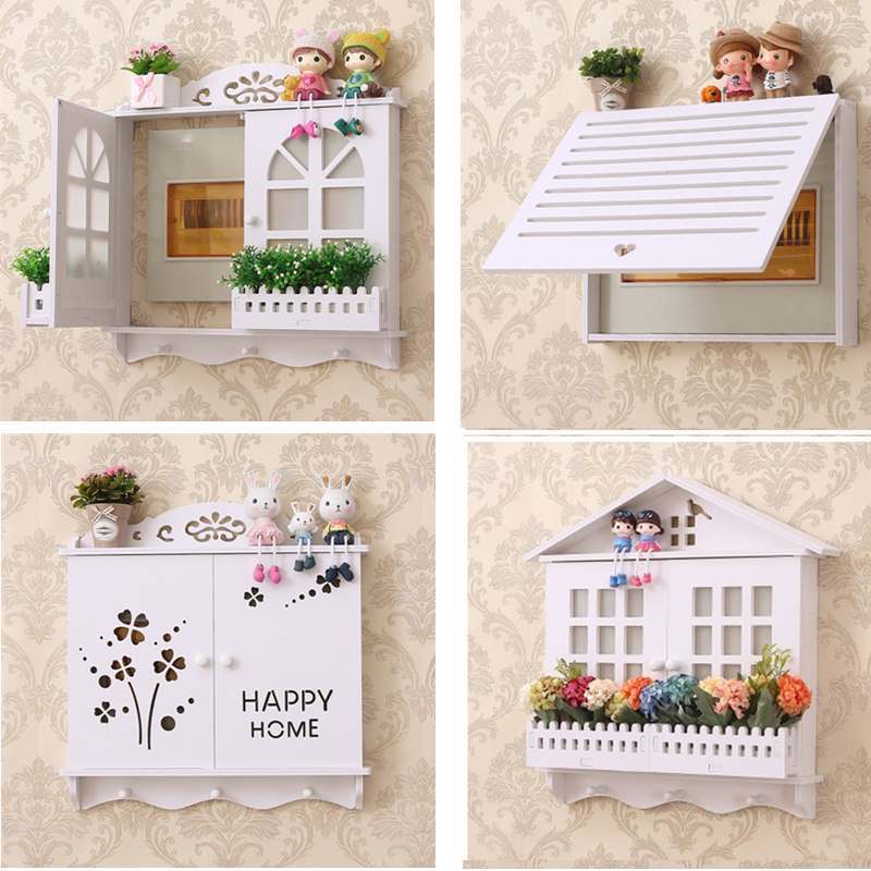 强弱电箱装饰遮盖竖版网线盒推拉式卡通电源面板百叶空开家里盖子