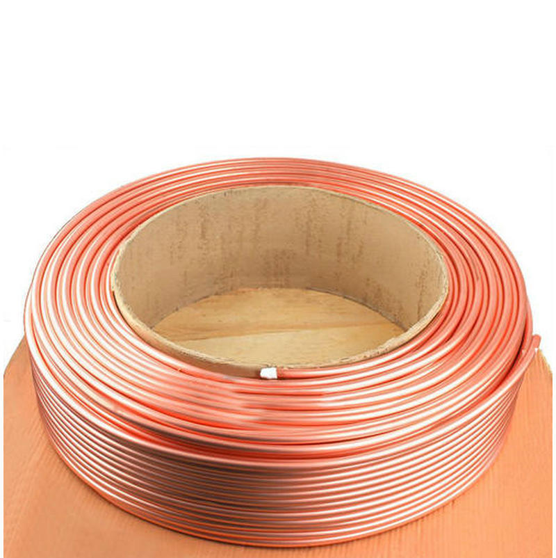 pvc包塑内螺纹软铜管脱脂tu2无氧紫铜管高压加工折弯冷媒紫铜管