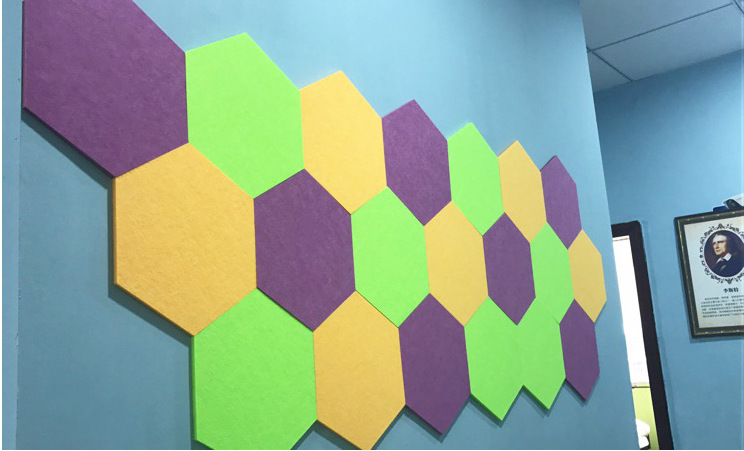 毛毡墙贴创意六角形自粘智力板立体墙贴宣传栏幼儿园展示栏