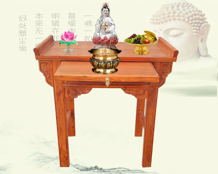 厂供供桌供台佛台供奉桌木质雕花财神佛龛佛柜神台中式小供桌家用