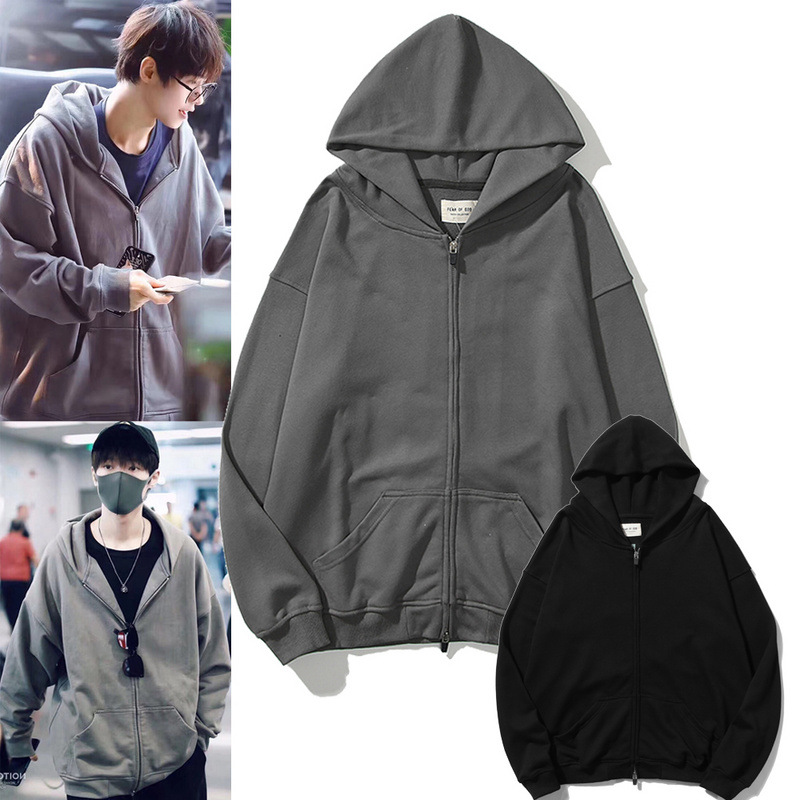 fog第六季fog拉链外套男女上帝灰连帽开衫卫衣情侣装外套