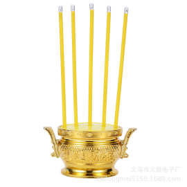 跨境货源电子香炉5根香家居室外电池拜佛祭祀仿真led泰国蜡烛香炉