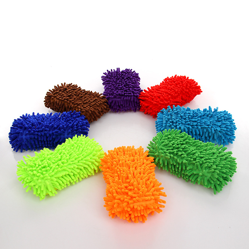 Car Sponge Sponge Gloves Chenille Car Cleaning Sponge Coral Sponge Large Cleaning Tools Beauty Supplies