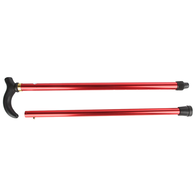 Small Curved Handle Two Segments Telescopic and Portable Aluminum Alloy Old Walking Stick [AB-8430] Factory Direct Sales