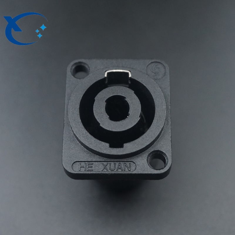 四芯音响插座功放卡侬头欧姆插头86面板4芯方座音箱喇叭欧姆插座