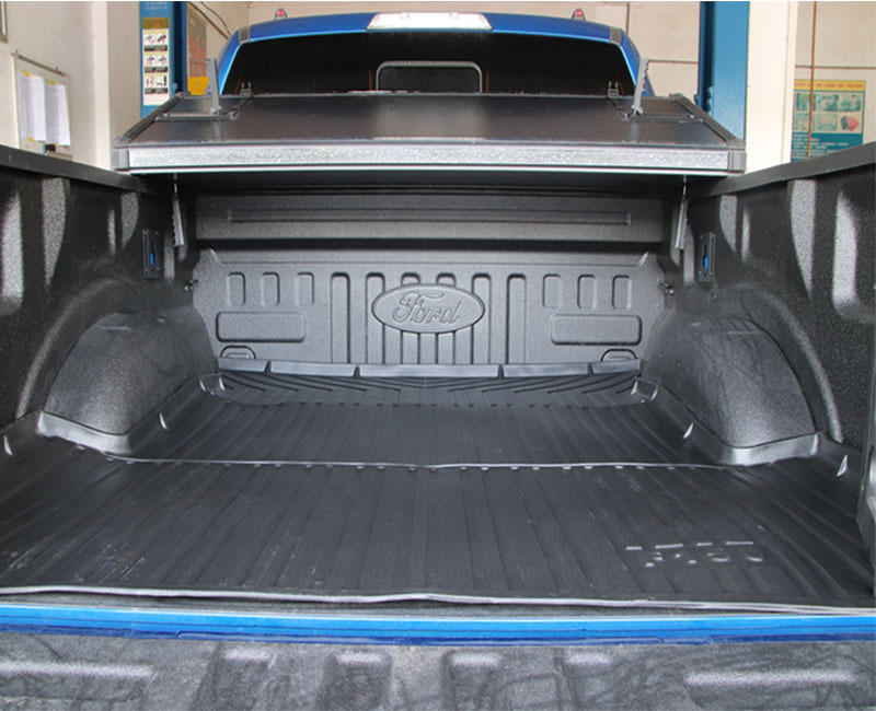 适用福特猛禽f150后备箱垫ltd改装14-20款后斗垫货箱宝tpe尾箱垫