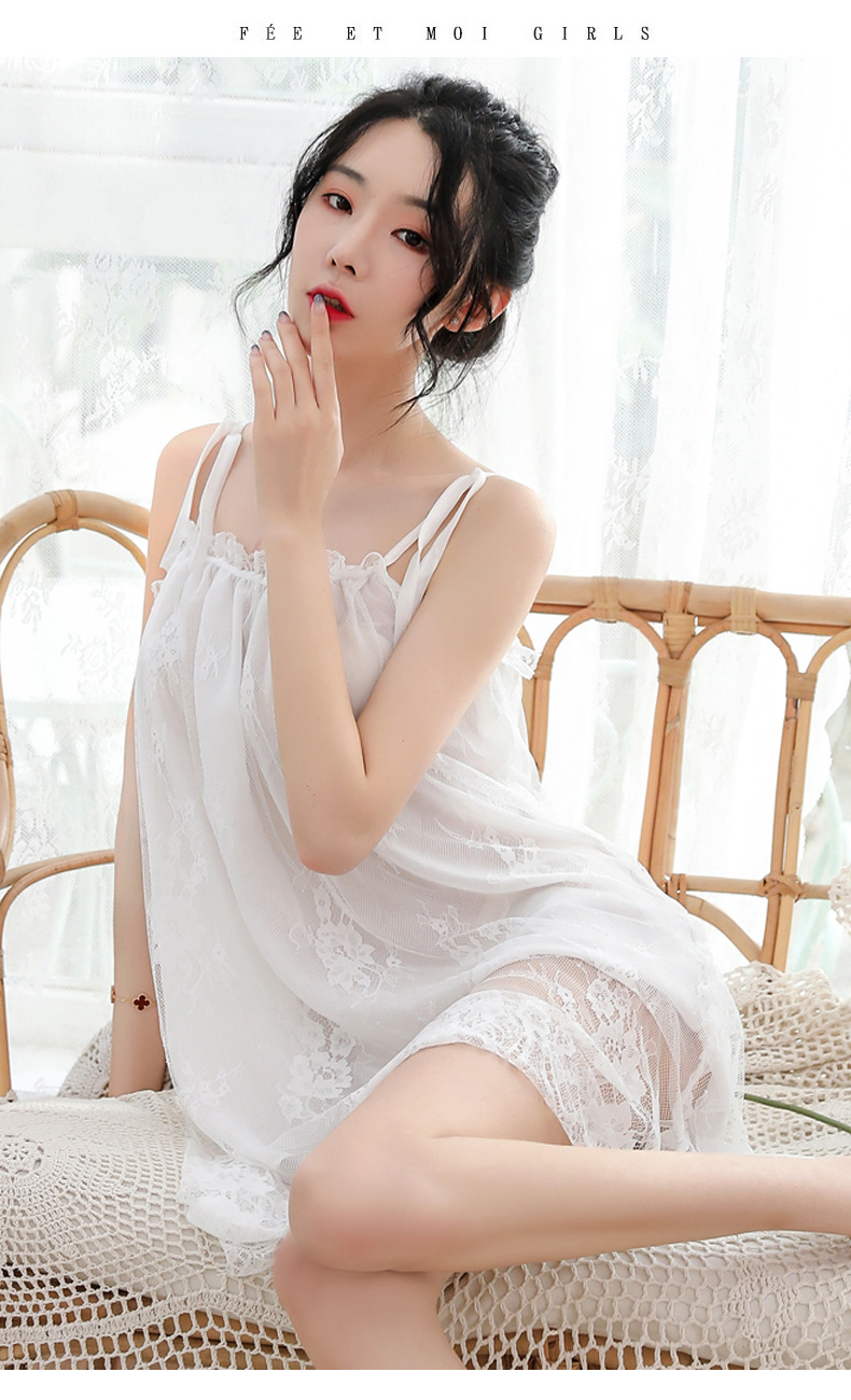 情趣内 衣大码高端性感诱惑蕾丝吊带睡衣套装睡裙宽松家居服 批发