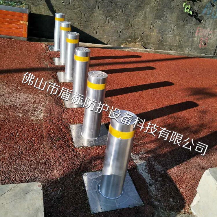 伸缩挡车桩 升降隔离桩 600mm不锈钢半自动液压升降柱 升降路桩