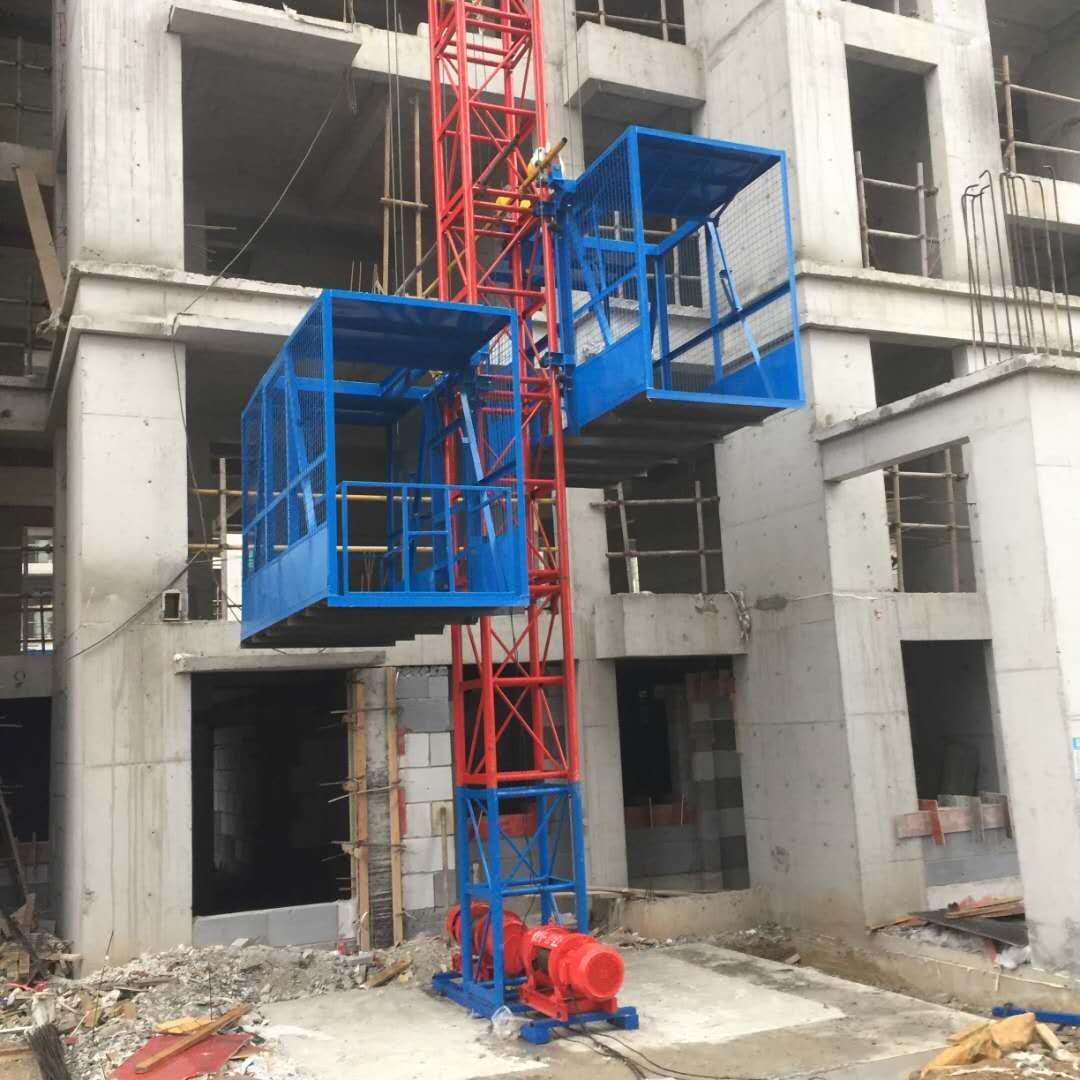 ss100单臂单笼建筑物料提升机施工工地升降机 垂直运输升降机