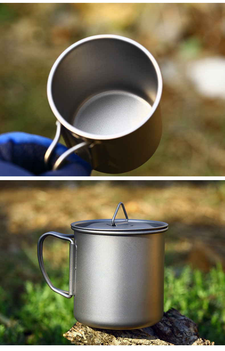 纯钛杯子喝茶杯水杯茶杯随手杯户外便携超轻咖啡杯300mlta8363