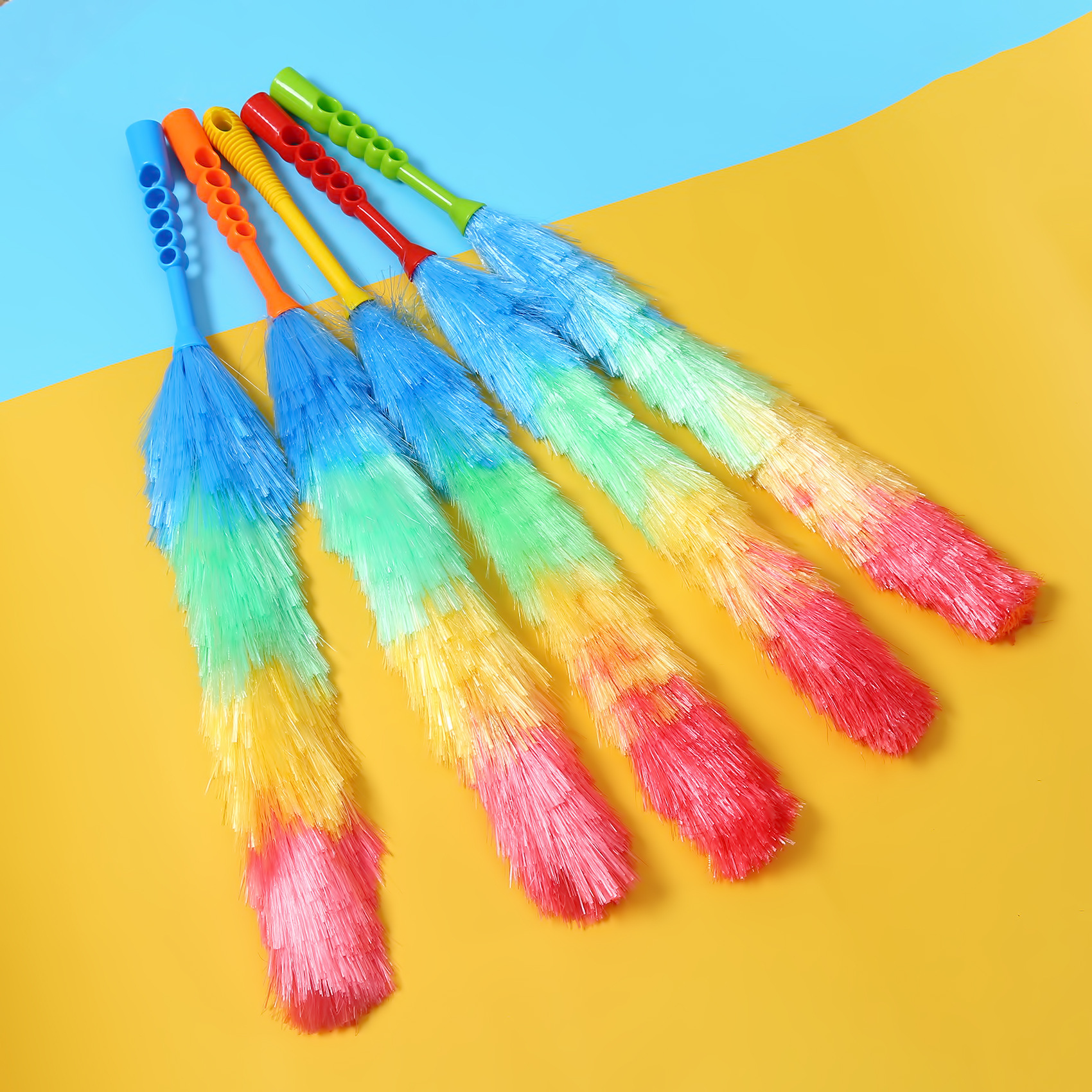 Color Feather Duster Static Dust Remove Brush Household Lengthened Duster Bedroom Cleaning Duster 0766