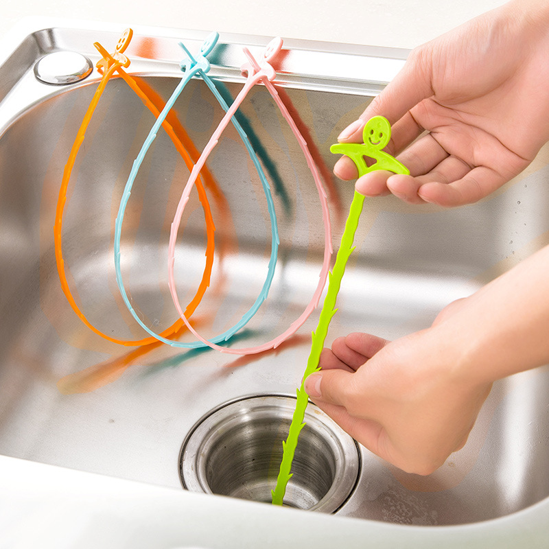 Smiley Hair Hair Cleaner Sewer Toilet Drainage Facility Household Sink Anti-Blocking Cleaning Hook