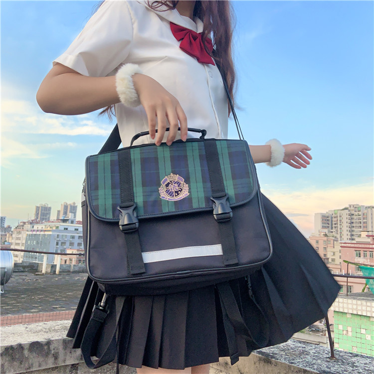 日常校园简约百搭双肩包手提斜挎包dk制服包3way通用jk制服包代发