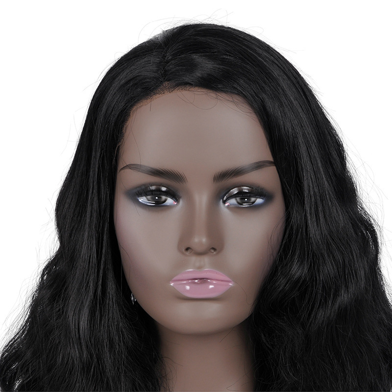 假发模特头 非洲黑肤色假发假人头 饰品展示道具 半身女款头模