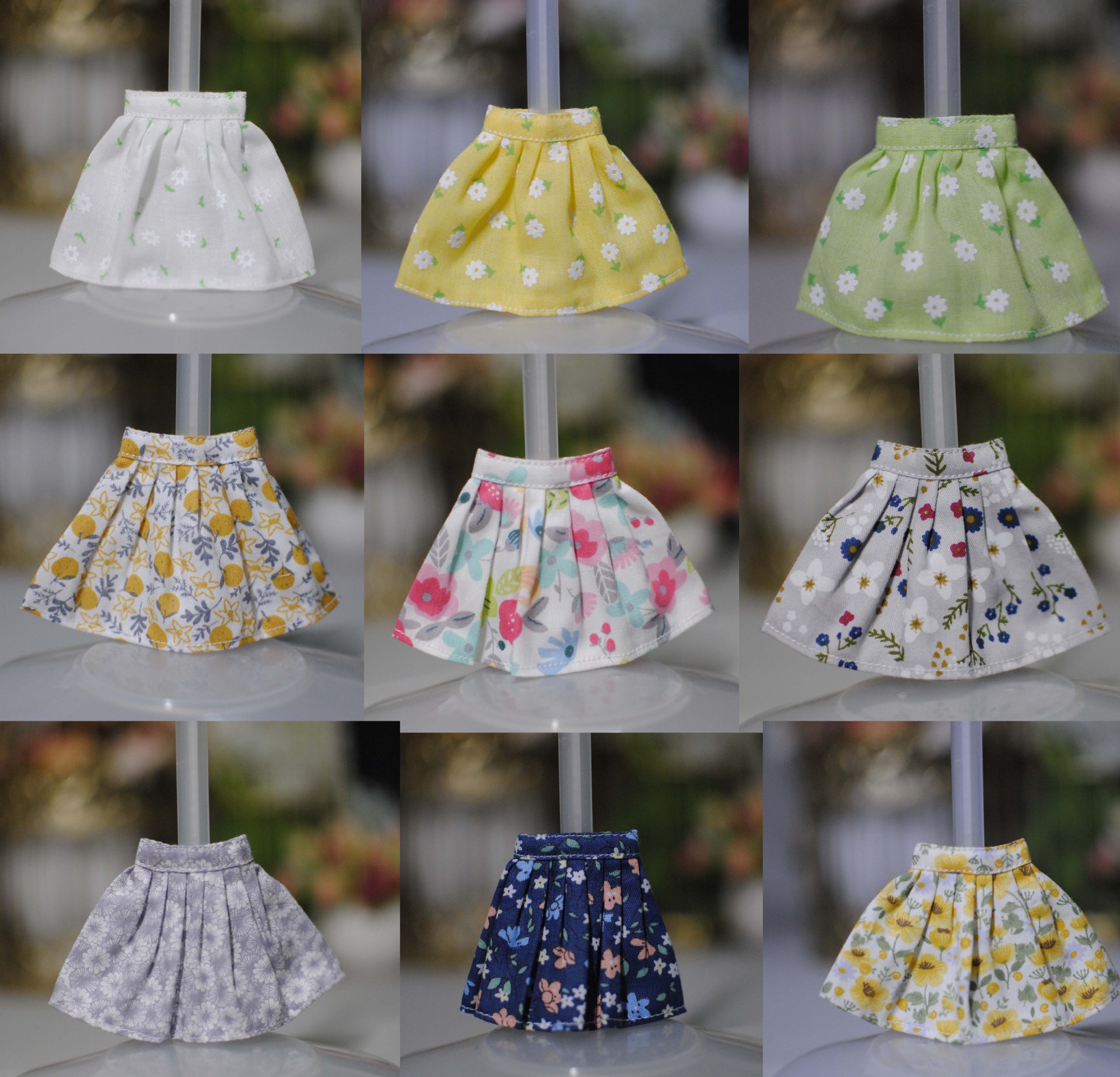 doll人偶娃衣小布短裙 6分娃娃 换装心怡娃娃玩偶衣服 裙子小花裙