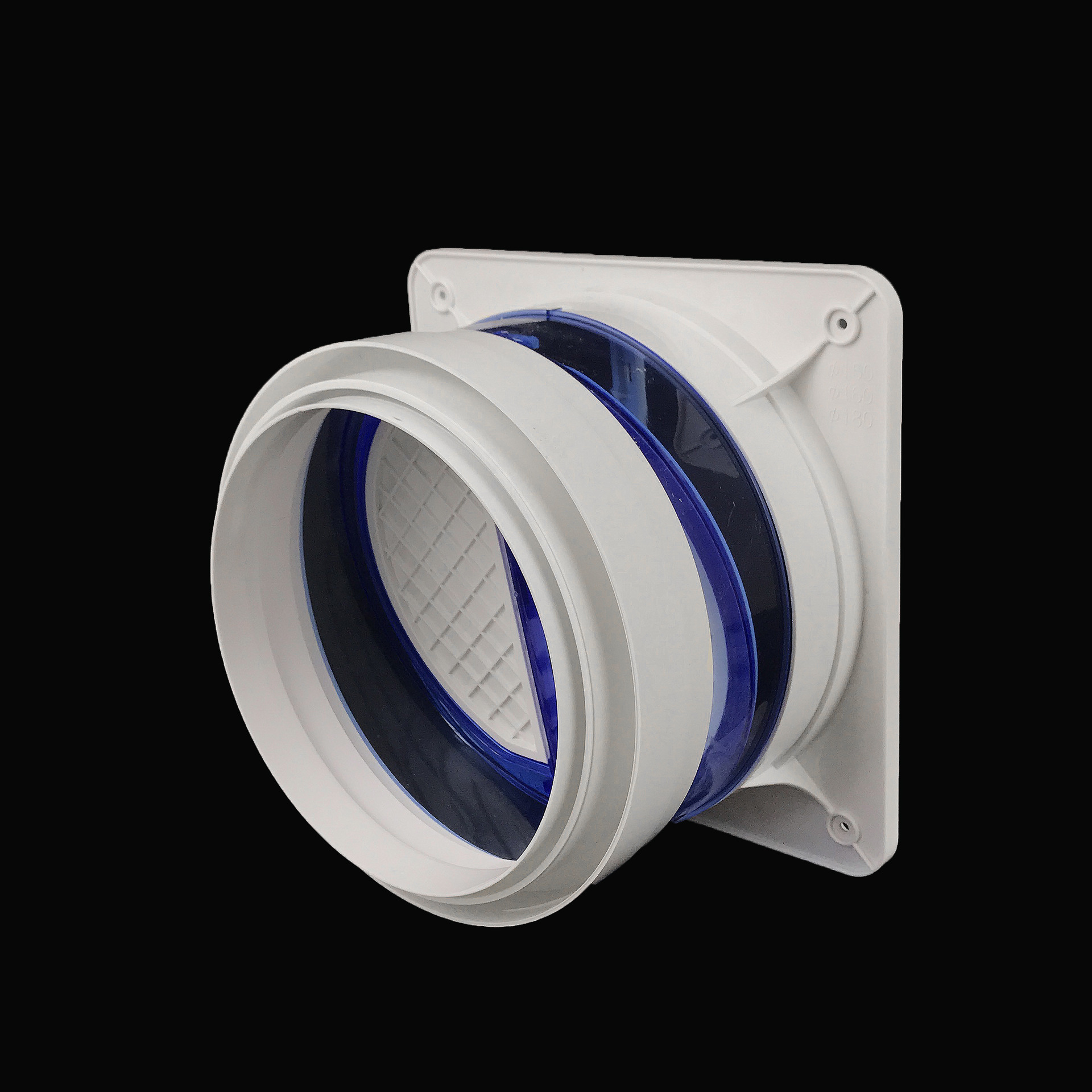 塑料烟道阀防味烟道透明油烟机止逆阀止回阀配件防烟宝