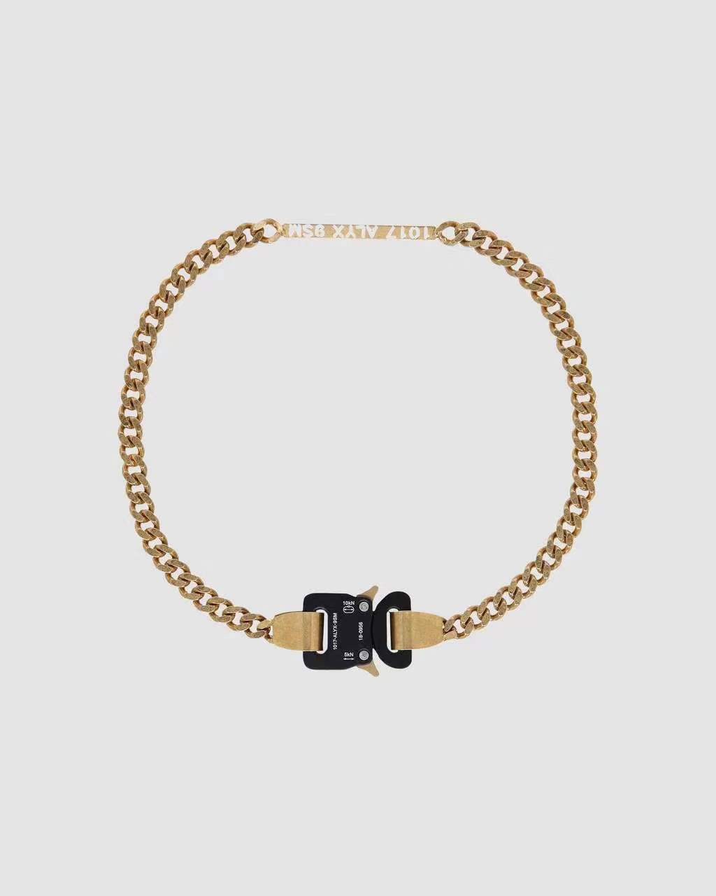 1017 9sm alyx chain necklace金属扣机能项链重磅镂空英雄链潮