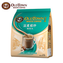 马来西亚进口旧街场咖啡三合一深度焙炒榛果味速溶白咖啡750g30条