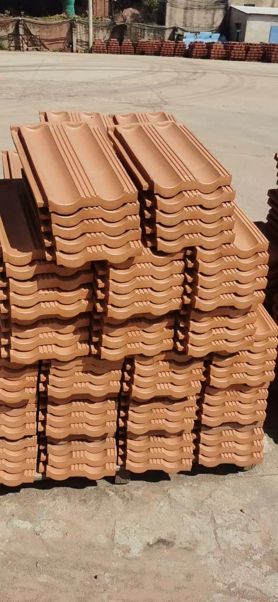 宜兴源头厂家直供纯粘土老式青灰平瓦砖红色陶土法式土洋瓦