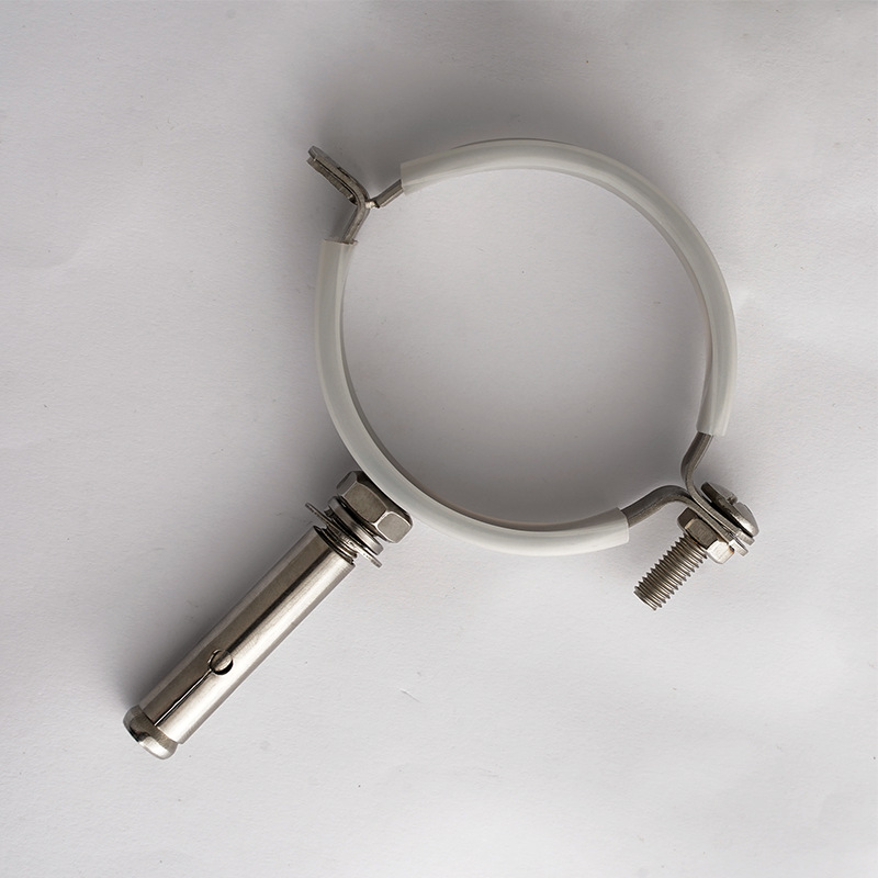 不锈钢管码 抱箍卡箍吊码 骑马卡扣管夹pvc套胶 管卡固定卡扣支架