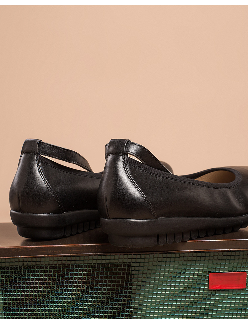 玛菲玛图2020春季新款女鞋职业ol工作鞋一字扣软皮鞋真皮休闲单鞋