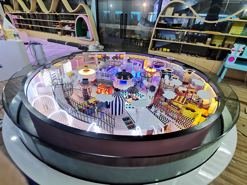 游乐场模型定制加工 带灯佛山大卡拉游乐圆区域展示模型沙盘销售